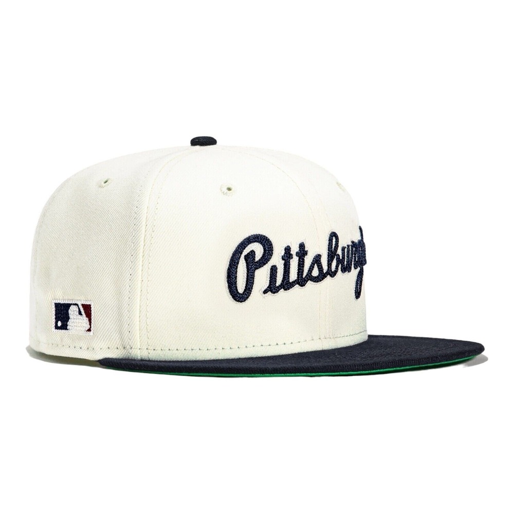 New Era Pittsburgh Pirates 59FIFTY Fitted Hat Chain Stitch Logos Size 7 1/2